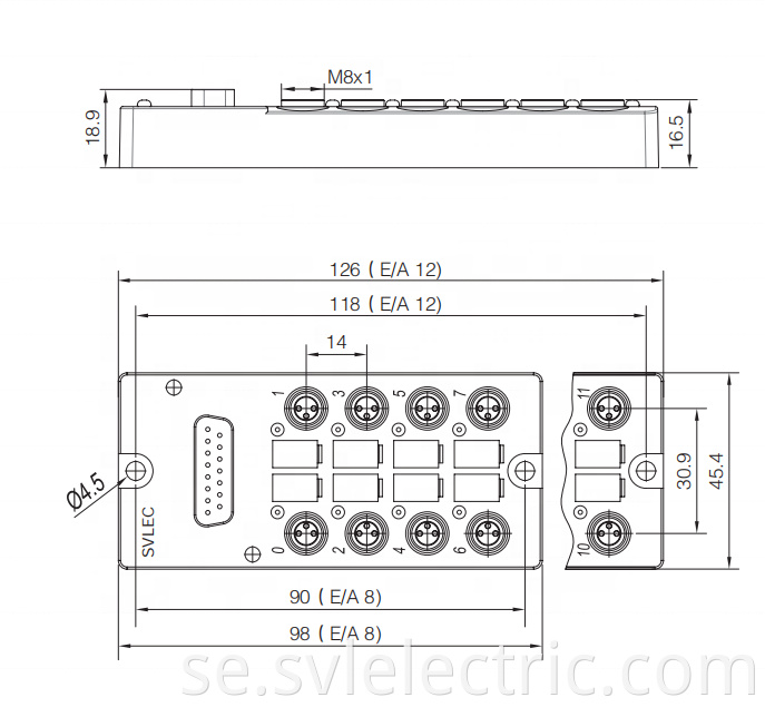 M8 DB15 Connector